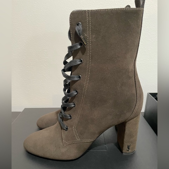 SAINT LAURENT
LouLou Suede Lace-Up Boots - Picture 4 of 12